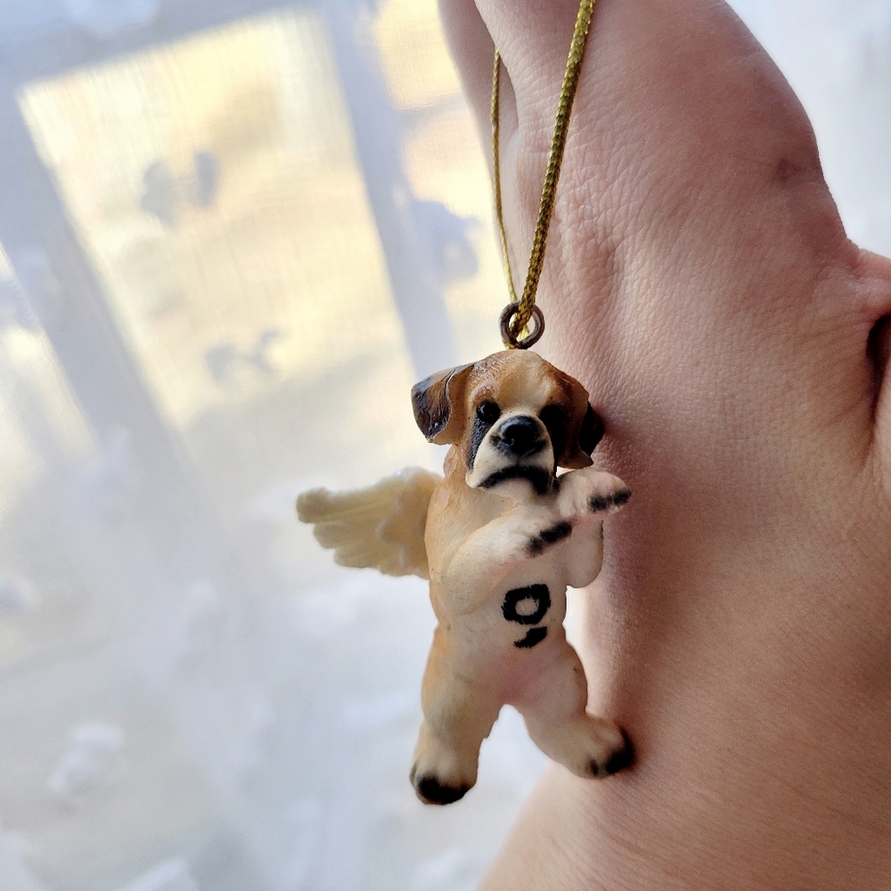 Vintage Dog Angel Ornament